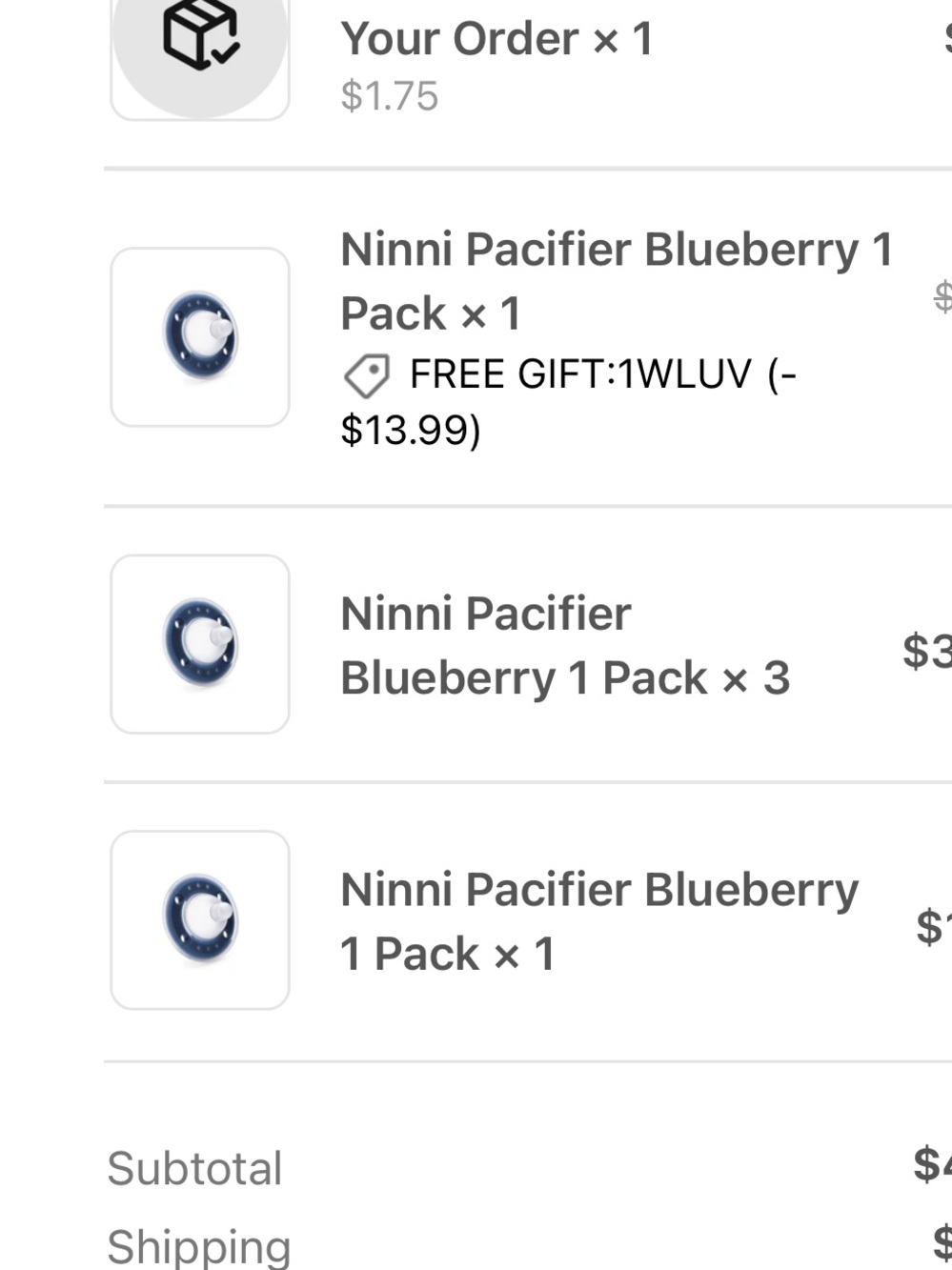 Ninni Co. Baby Pacifiers - Navy Blue (Set of 5) - Picture 2 of 2
